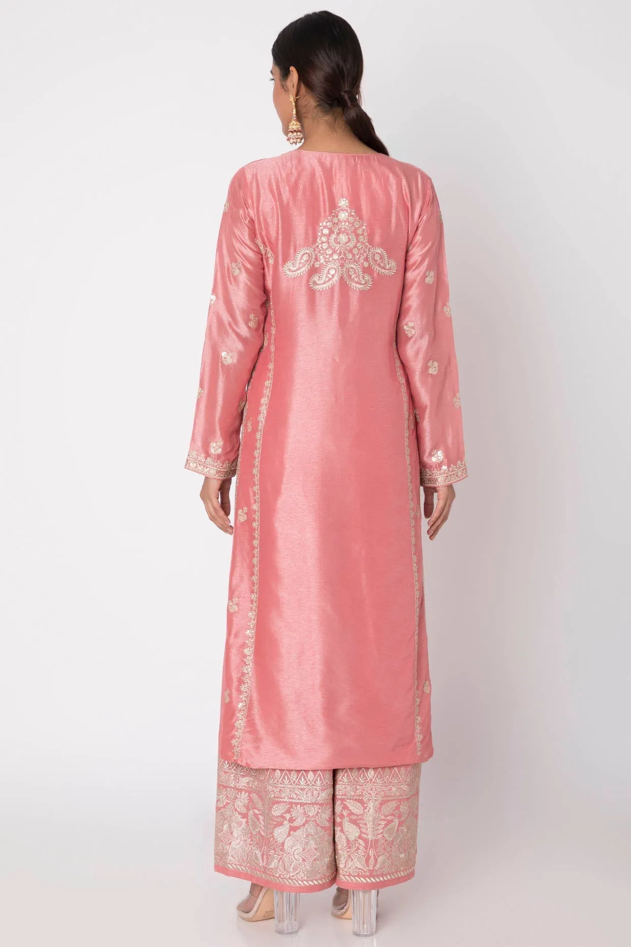 Rati Salmon Pink Palazzo Set
