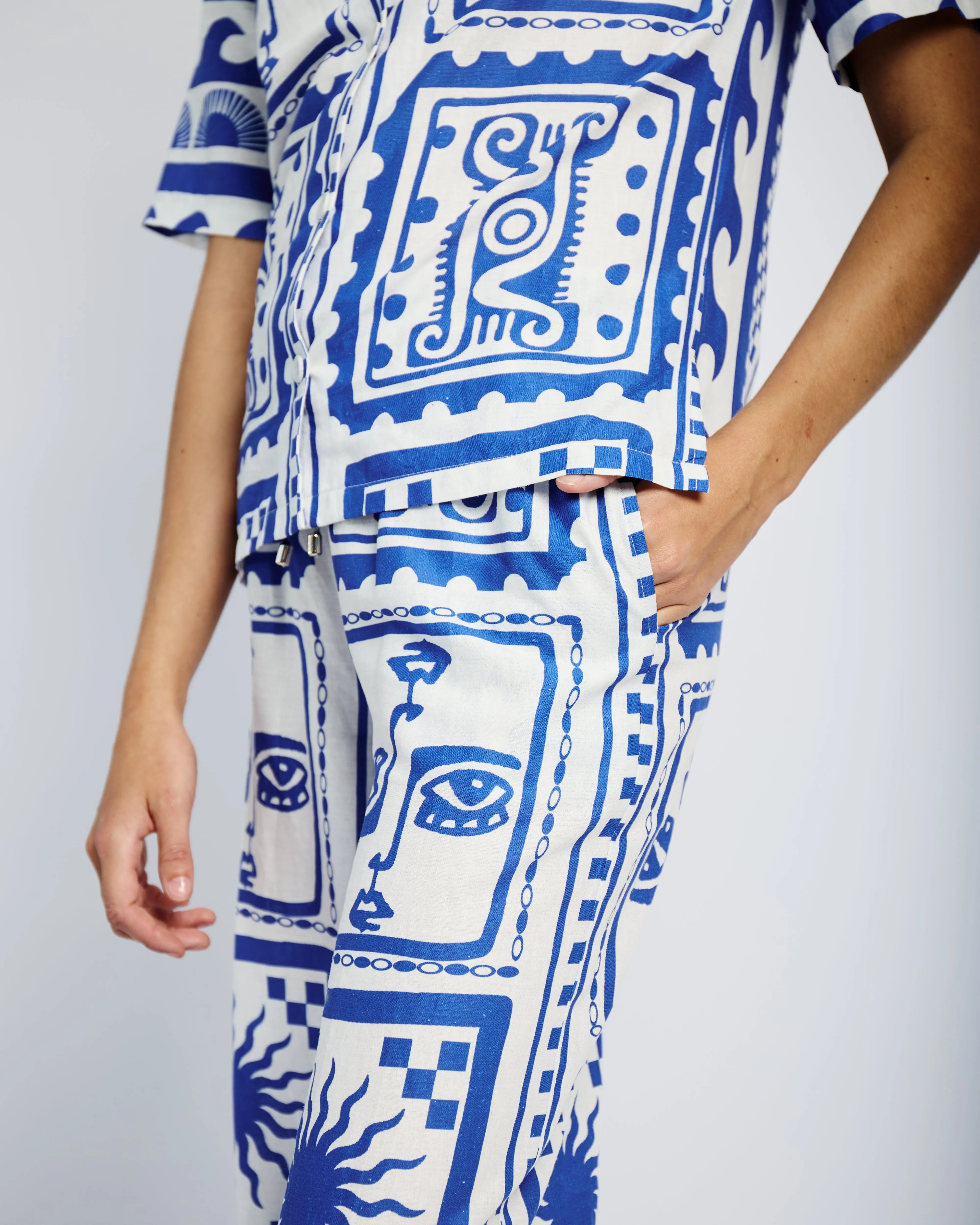 Revere Collar Shirt in Mykonos