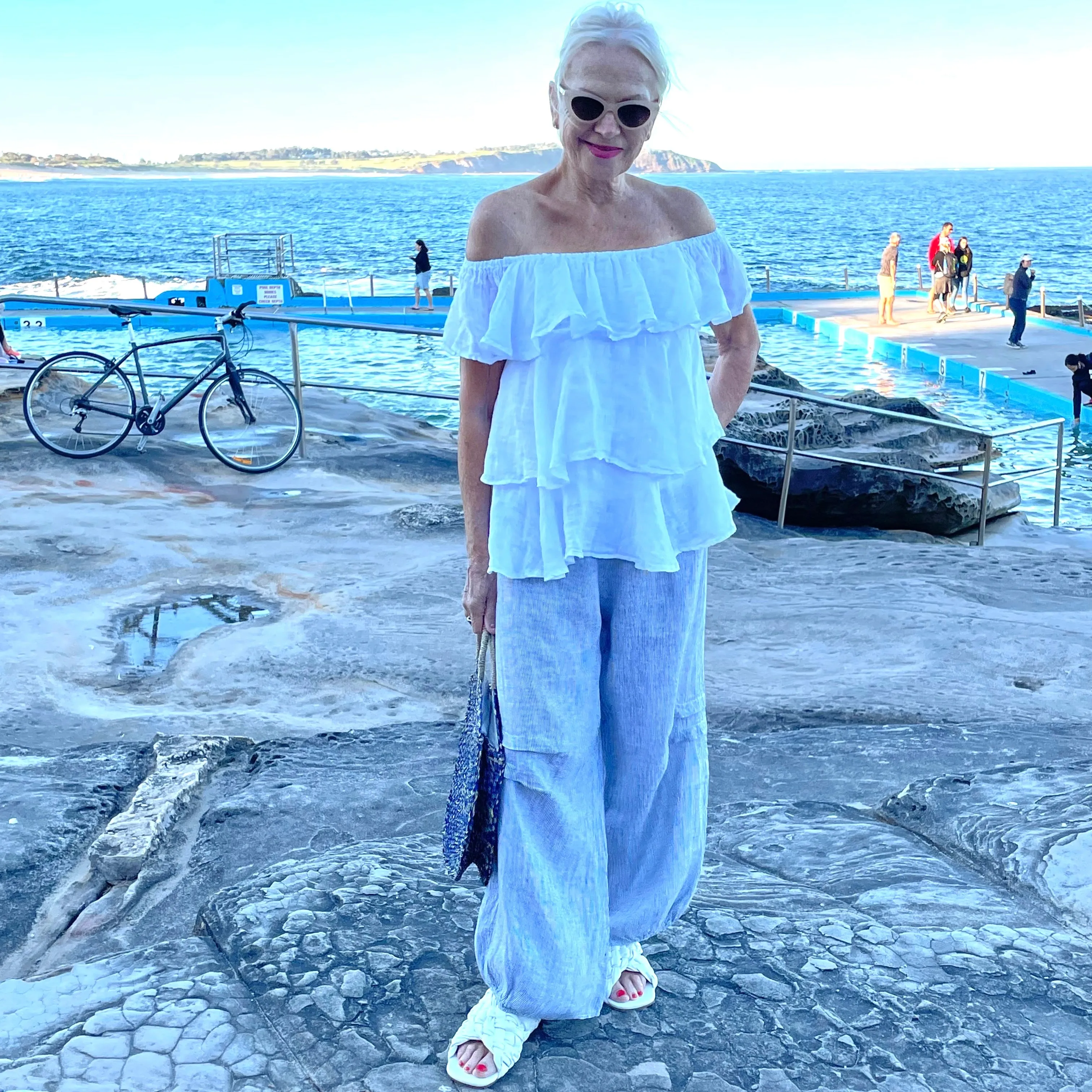 Ruffle Gauze Top