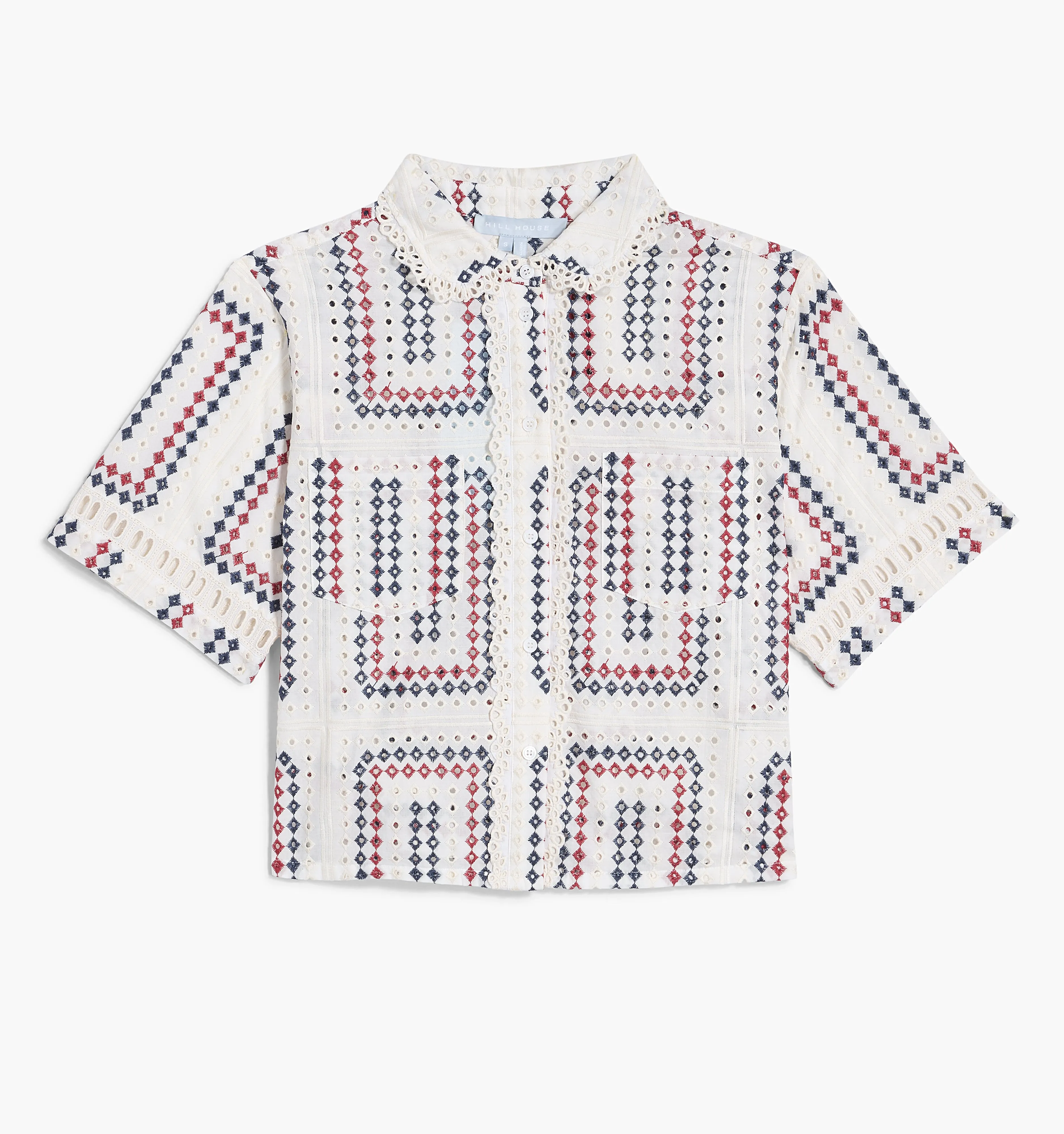 The Annette Top - Geo Eyelet