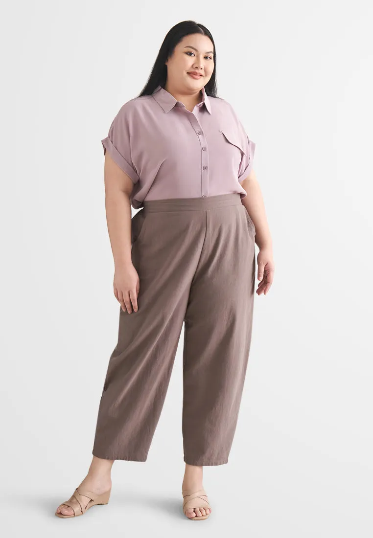 Whoopi Boxy Short Sleeve Button Shirt