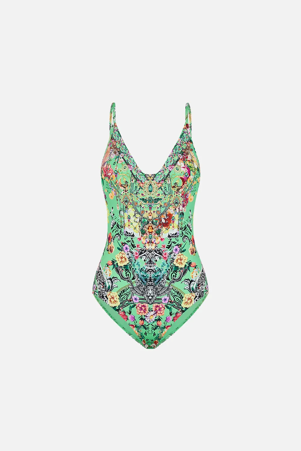 WIRED V-NECK ONE PIECE PORCELAIN DREAM