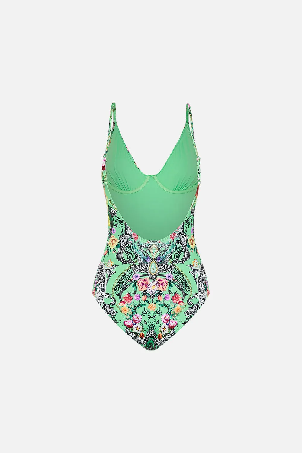 WIRED V-NECK ONE PIECE PORCELAIN DREAM